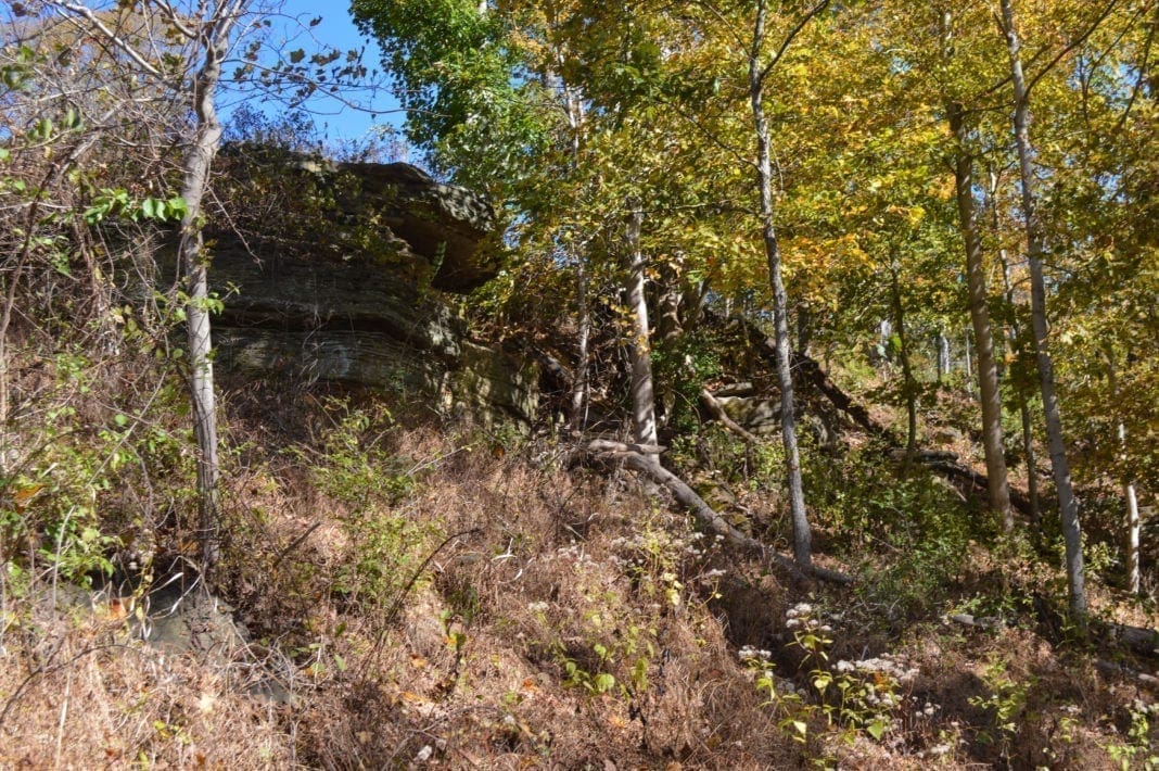 A rock formation in Appalachia.