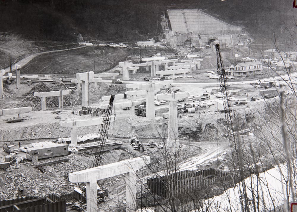 The piers for Interstate 70 in Wheeling are vertical.