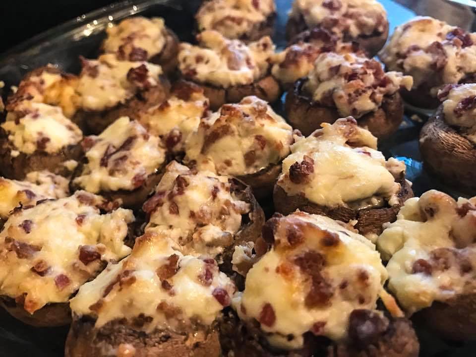 A photo of stuffed mushrooms