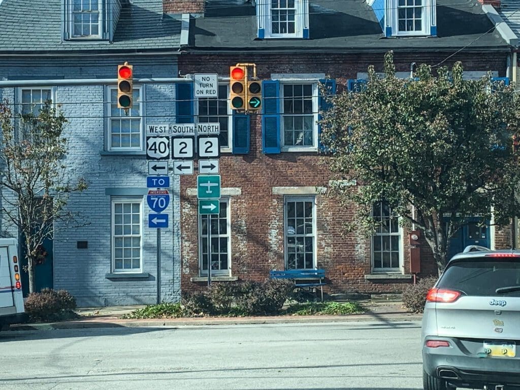 An intersection that offers north and south directions.