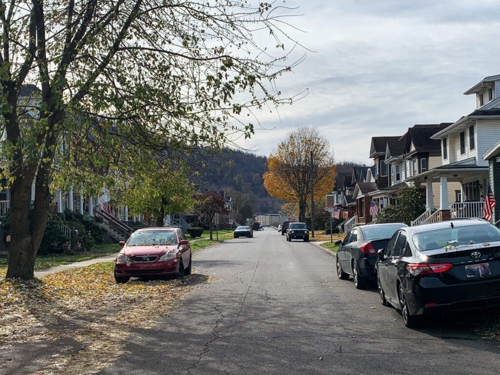 A residential neighborhood in Wheeling.