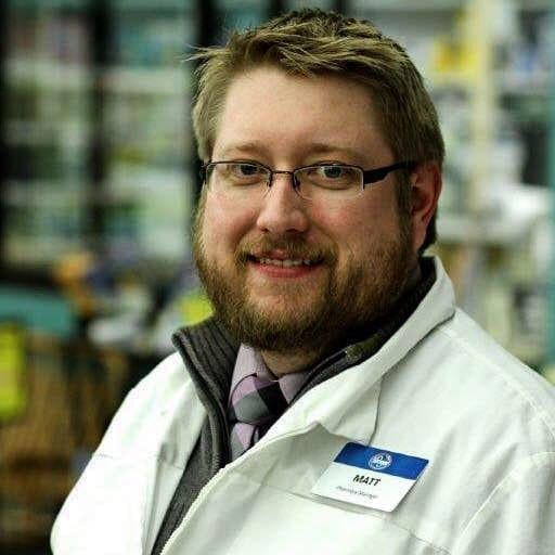 A photo of a local pharmacist named Matt.