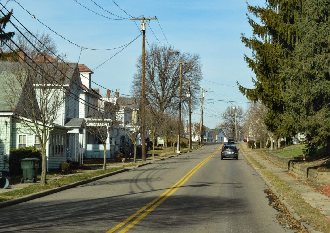 A residential neighborhood in East Ohio.