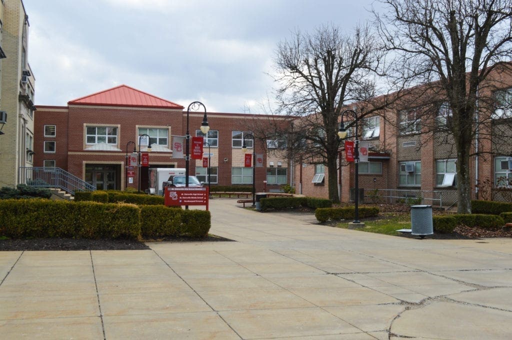 A photo of a high school campus.