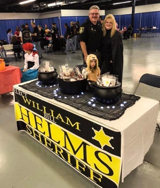 A deputy on the campaign trail.