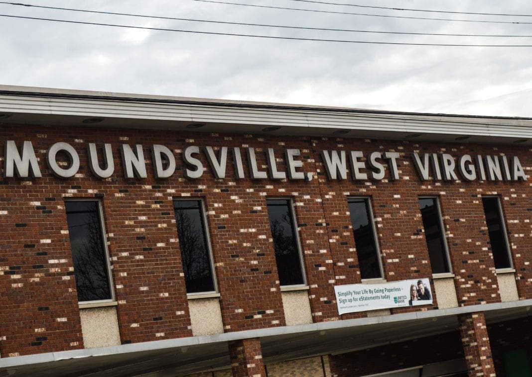 The facade of a brick building.