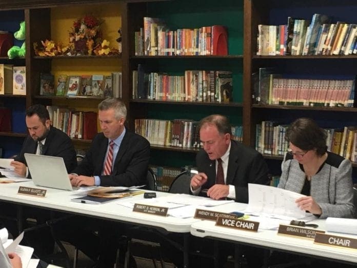 A city council during a meeting.