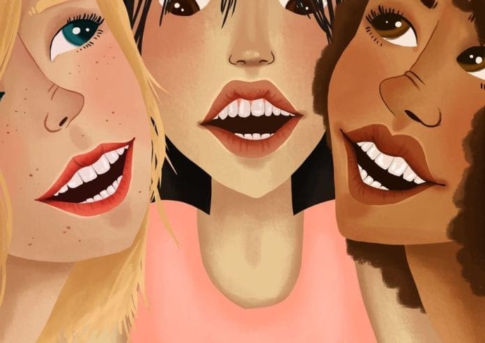 A sketch of kids trying to talk.