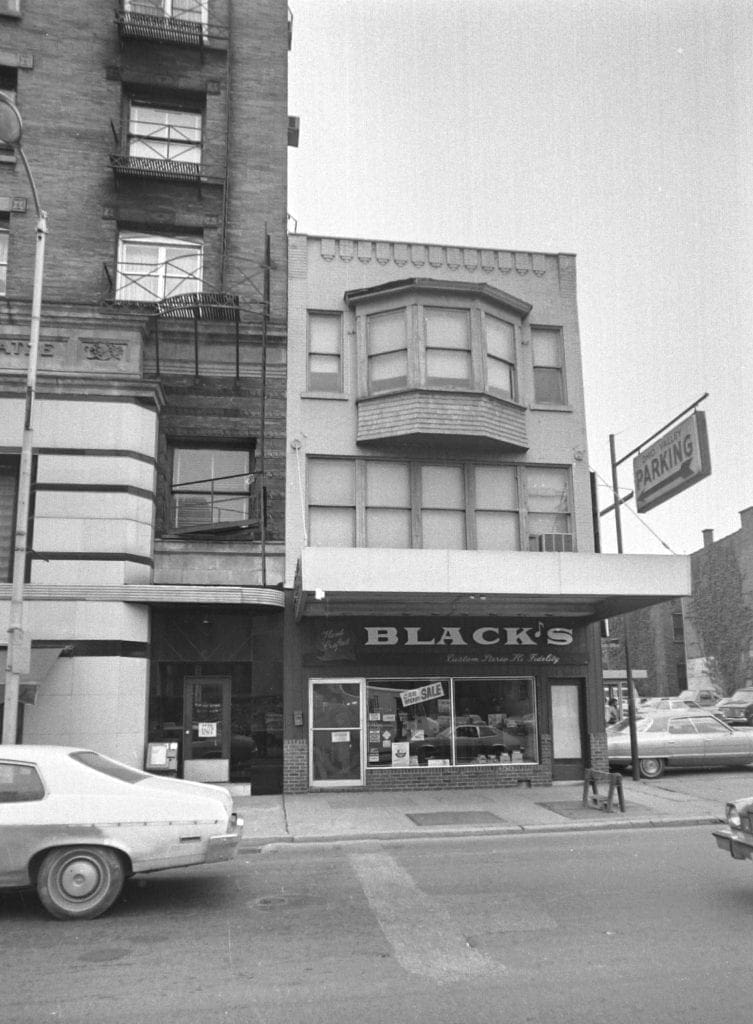 A photo of a music store.