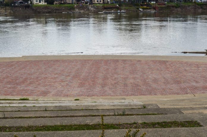 A photo of a stage area.