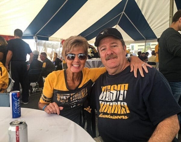 A photo of a husband and wife.