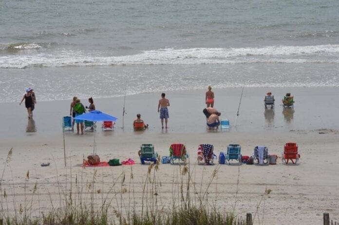 A photo of the Atlantic shore.