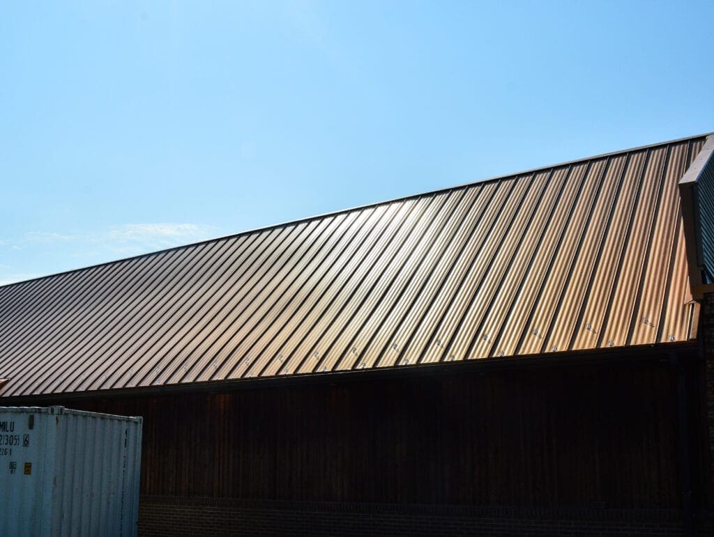 A metal roof.