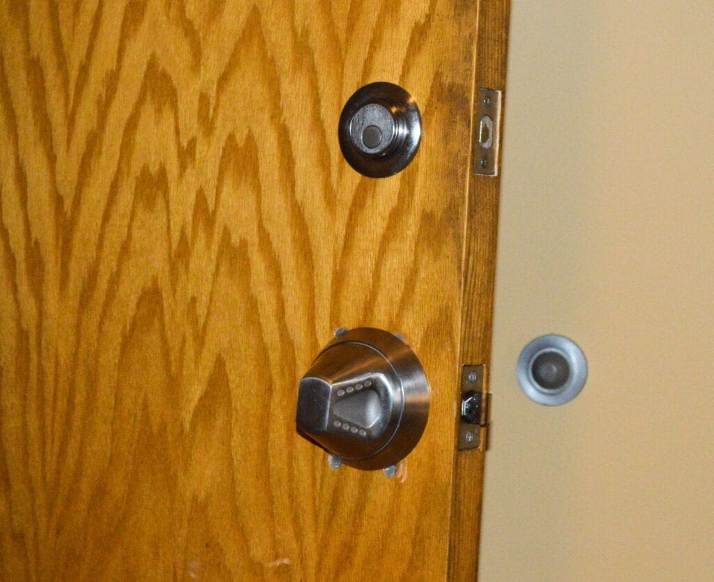 An odd door knob.