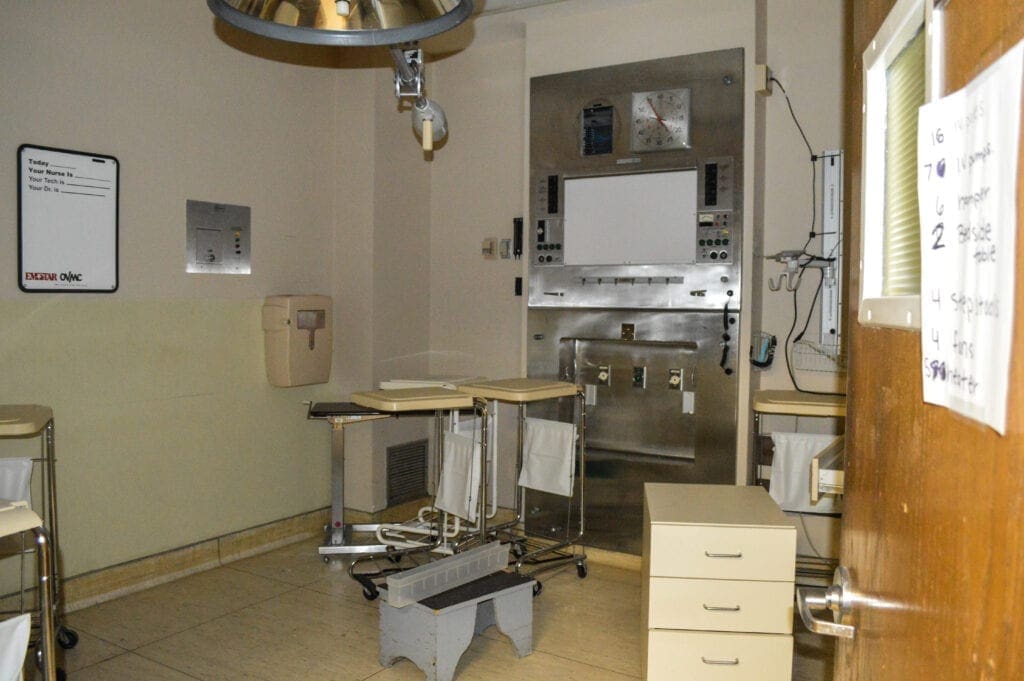 A hospital examination room.