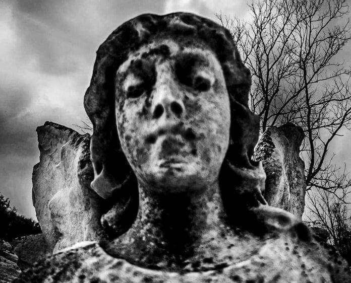 A sculpture in a local cemetery.