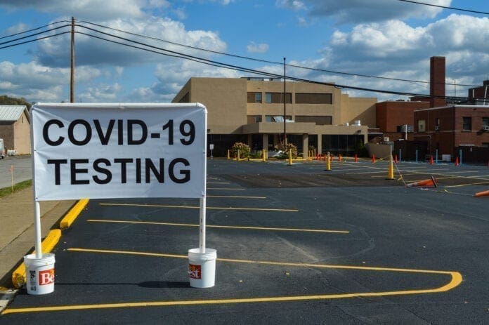 A COVID-19 testing center.