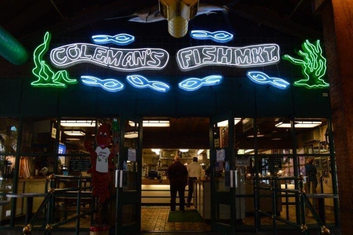 D6D18784-6940-47E3-B8F2-6E5268B9CA90 A bright light for a fish market.