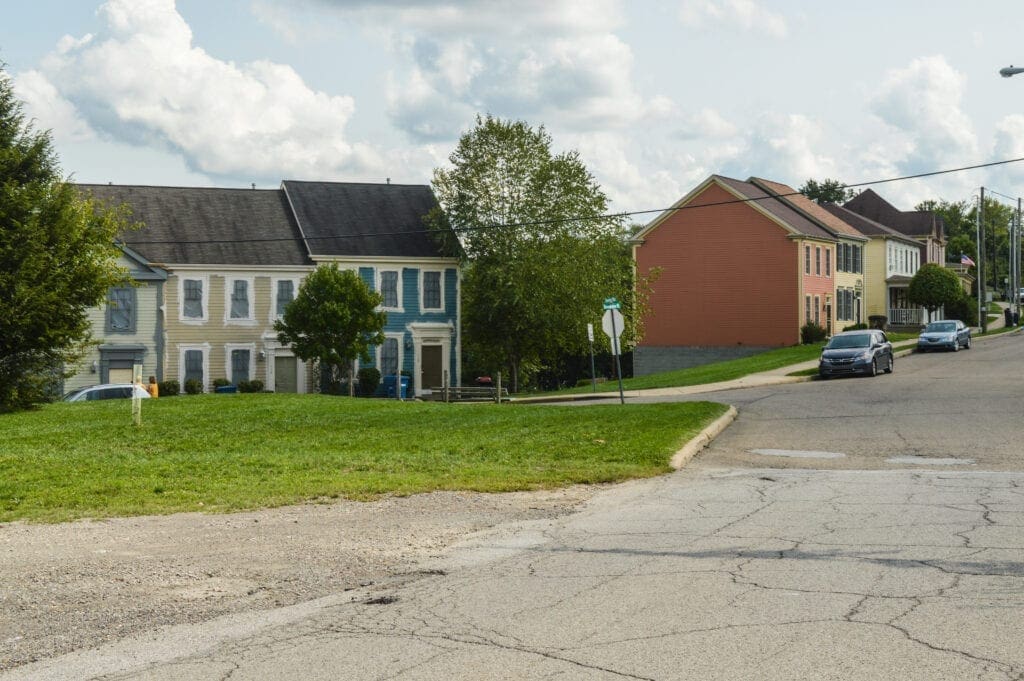 A small hilltop neighborhood.