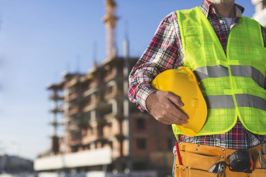 A construction worker at a job site.