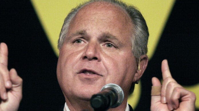 a photo of Rush Limbaugh.