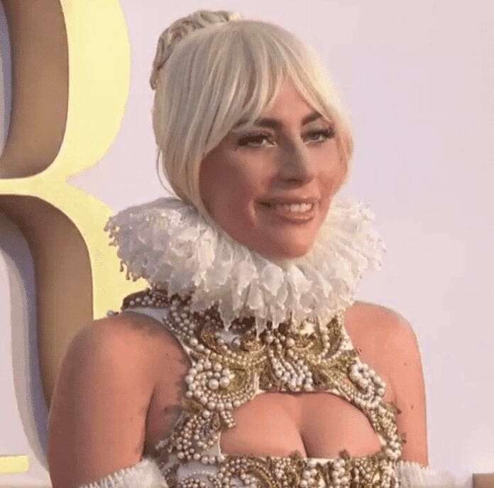 A superstar in a fancy dress.