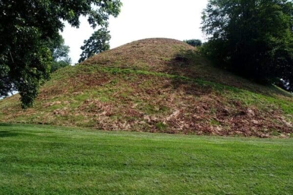 An Indian burial mound.