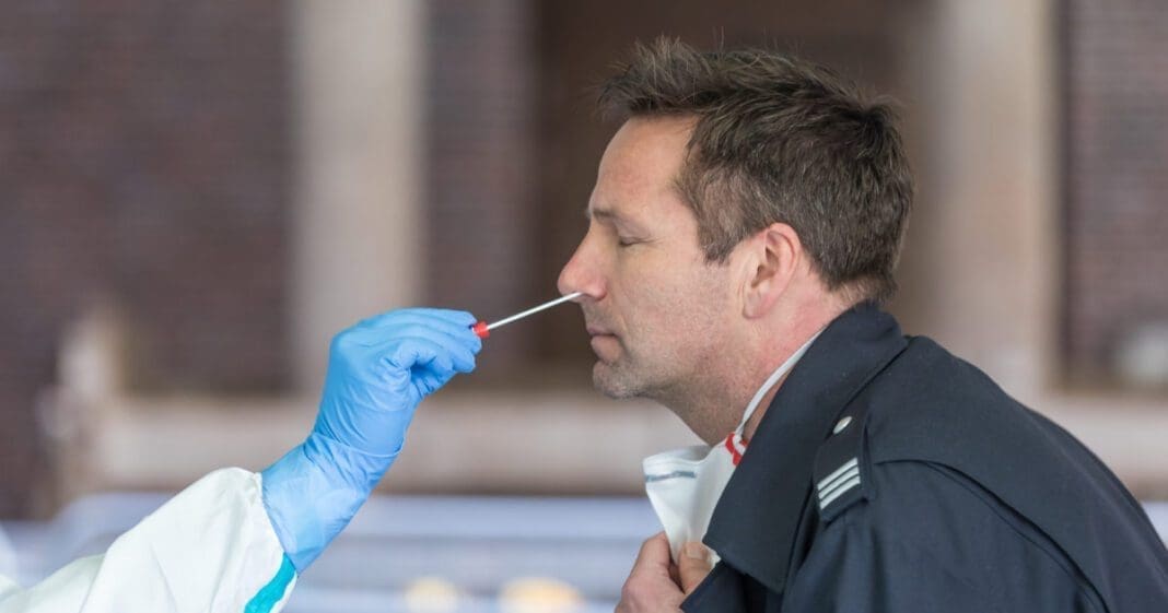 A person getting tested.