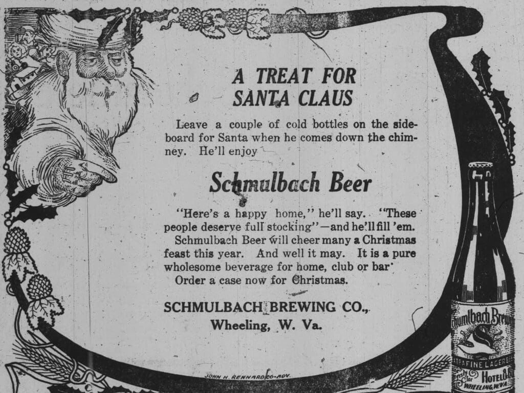 A newpaper ad for beer.