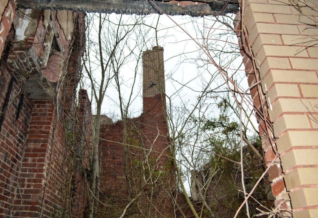 A large smoke stack.