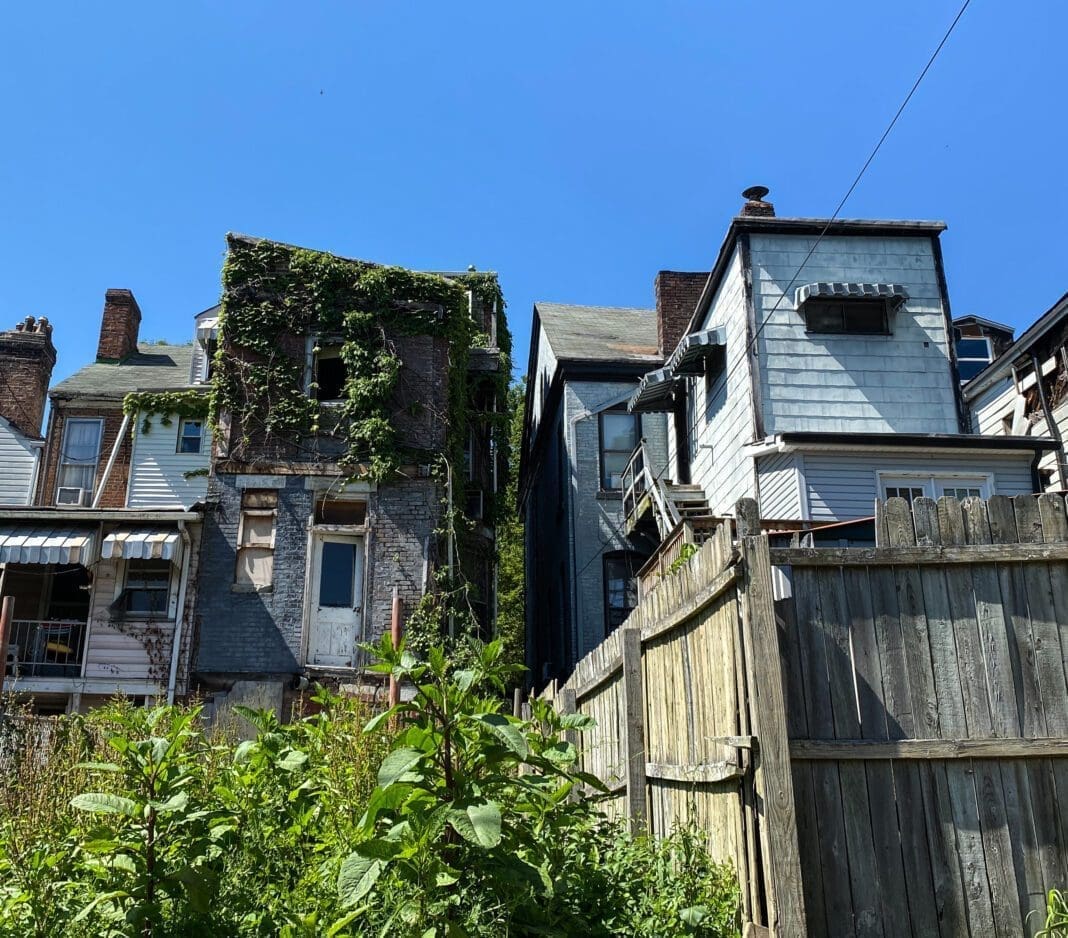 An abandoned house.