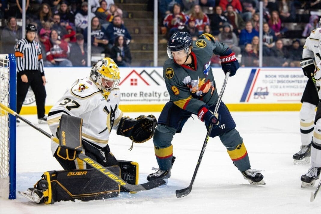 Two players on ice.