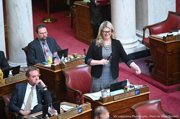 A person standing in a room.