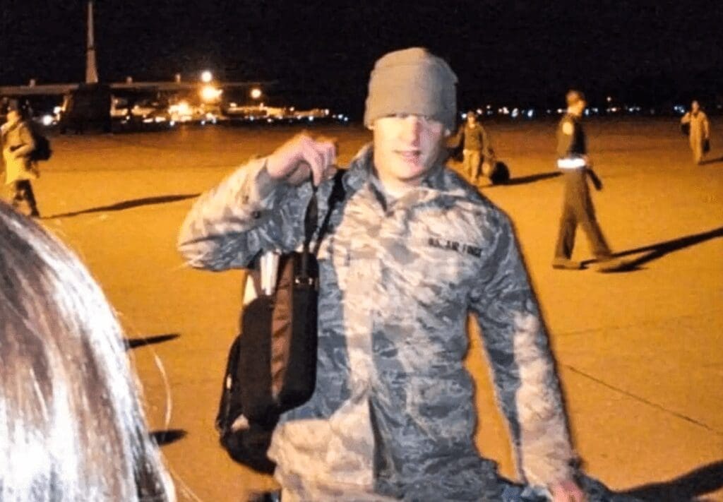 A man returning home.