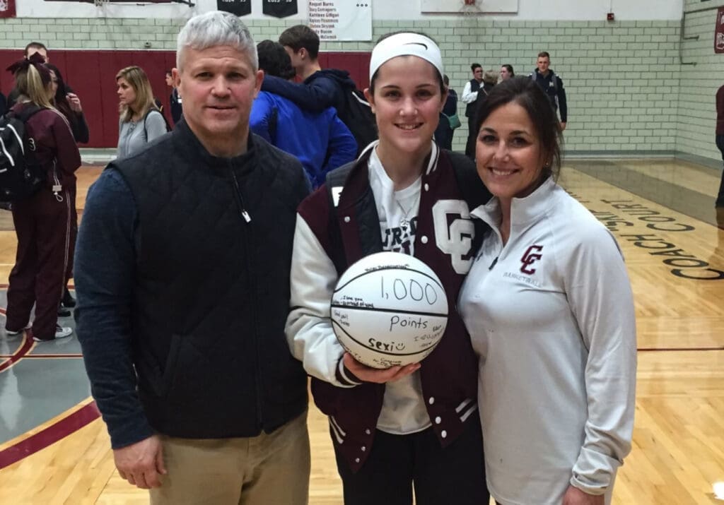 A lady and her parents.