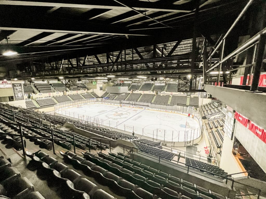 A hockey arena.