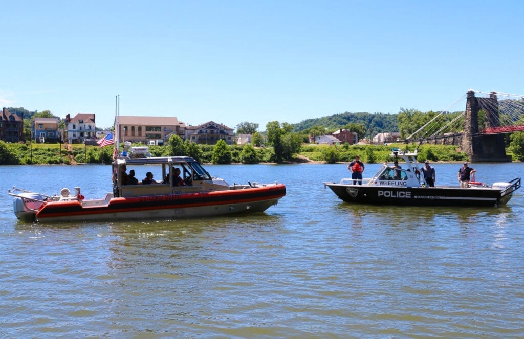 Two boats in the water.