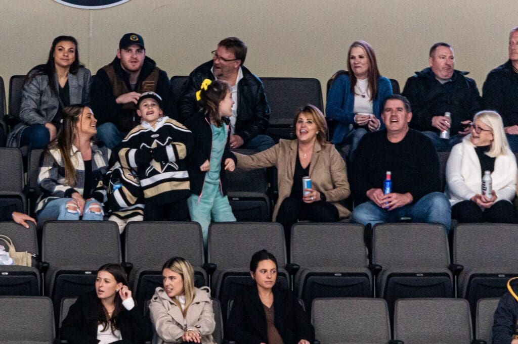 A family of hockey fans.