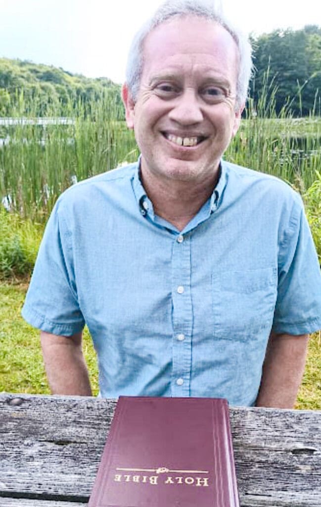 A man sitting at a table.