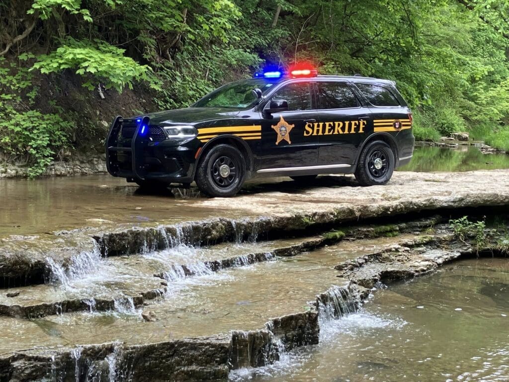 A cruiser in a creek.