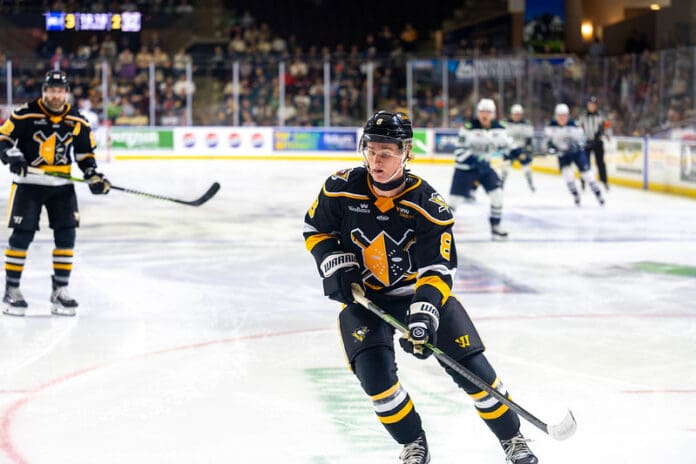 Nailers - loss to Maine - 10-25-25 A hockey player.