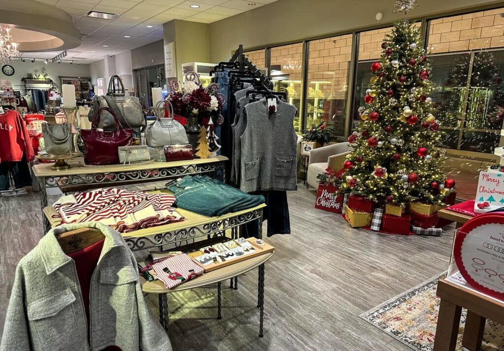 The inside of a store.