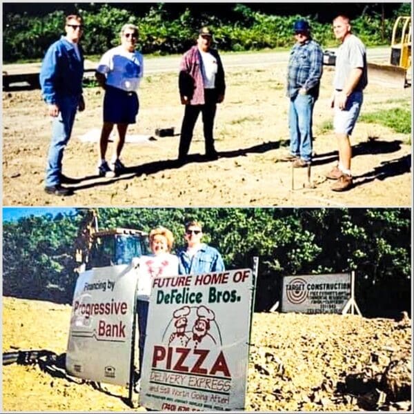 A collage of people.